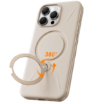 TORRAS 360° Spin Mag Stand for iPhone 16 Pro Max Case, Fit for Magsafe, Mil-STD Protective Hard PC Scratch-Resistant Ostand Case for iPhone 16 Pro Max Phone Case Desert Titanium, Dune Beige, 6.9 inch