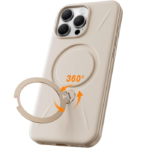 TORRAS 360° Spin Mag Stand for iPhone 16 Pro Max Case, Fit for Magsafe, Mil-STD Protective Hard PC Scratch-Resistant Ostand Case for iPhone 16 Pro Max Phone Case Desert Titanium, Dune Beige, 6.9 inch