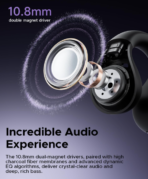 TRUEFREE B1 Wireless Earbuds, Clip-On Earphones, Open-Ear Headphones with Bluetooth 5.4, Spatial Sound, 10.8mm Dual Magnetic Driver, 25H Playtime, Clear Calls, Multipoint Connection, App Customizable - Image 2