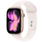 Apple Watch Series 11 GPS 42mm Smartwatch with Rose Gold Aluminium Case with Light Blush Sport Band S/M. Sleep Score, Fitness Tracker, Health Monitoring, Always-On Display, Water Resistant